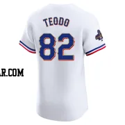 Emiliano Teodo Men's Texas Rangers Gold Elite White 2024 Collection Jersey