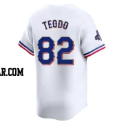 Emiliano Teodo Men's Texas Rangers Gold Limited White 2024 Collection Jersey
