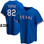 Emiliano Teodo Men's Texas Rangers Royal Replica Alternate Jersey