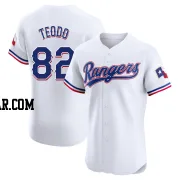 Emiliano Teodo Men's Texas Rangers White Elite Home Jersey