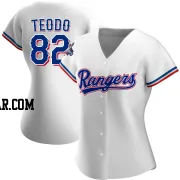Emiliano Teodo Women's Texas Rangers White Replica Home 2023 World Series Champions Jersey