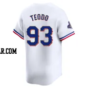 Emiliano Teodo Youth Texas Rangers Gold Limited White 2024 Collection Jersey