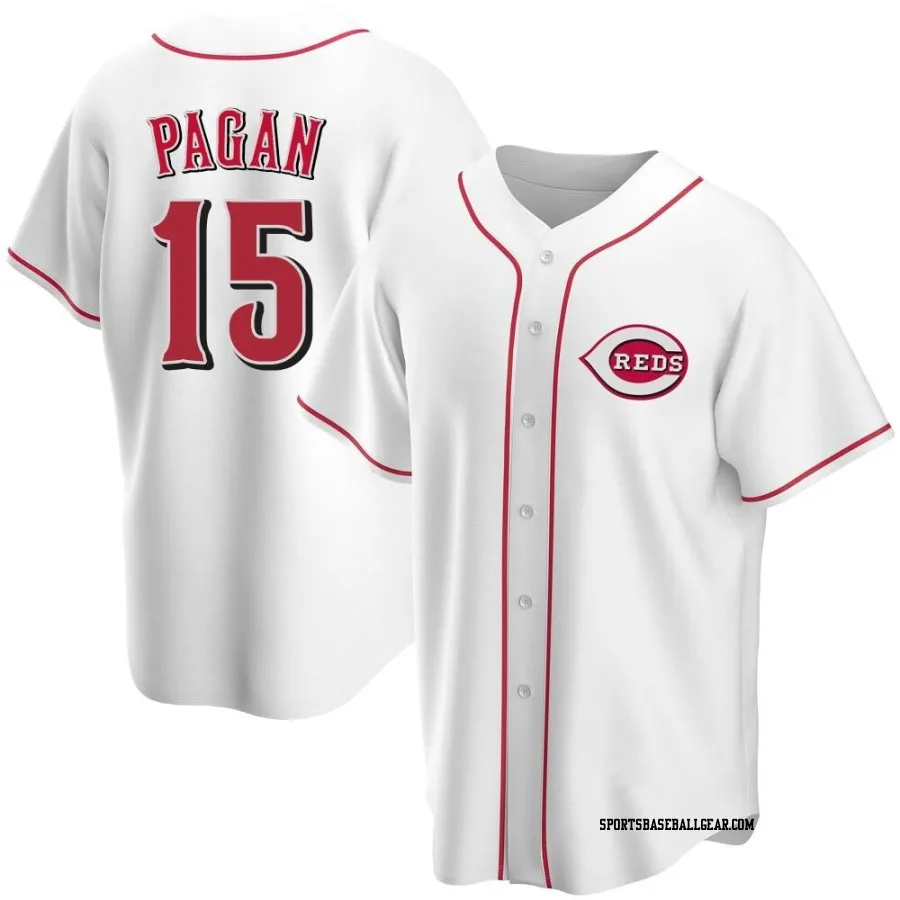 Emilio Pagan Men's Cincinnati Reds White Replica Home Jersey