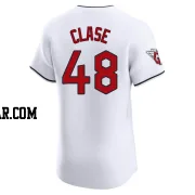 Emmanuel Clase Men's Cleveland Guardians White Elite Home Jersey
