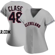 Emmanuel Clase Women's Cleveland Guardians Gray Replica Road Jersey