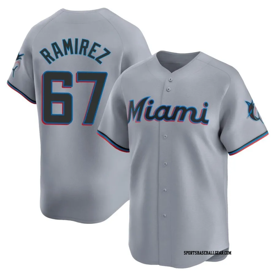 Emmanuel Ramirez Men's Miami Marlins Gray Limited Road Jersey