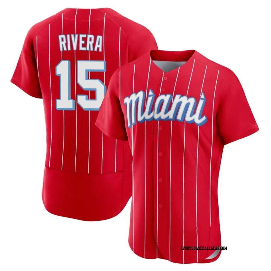 Emmanuel Rivera Men's Miami Marlins Red Authentic 2021 City Connect Jersey