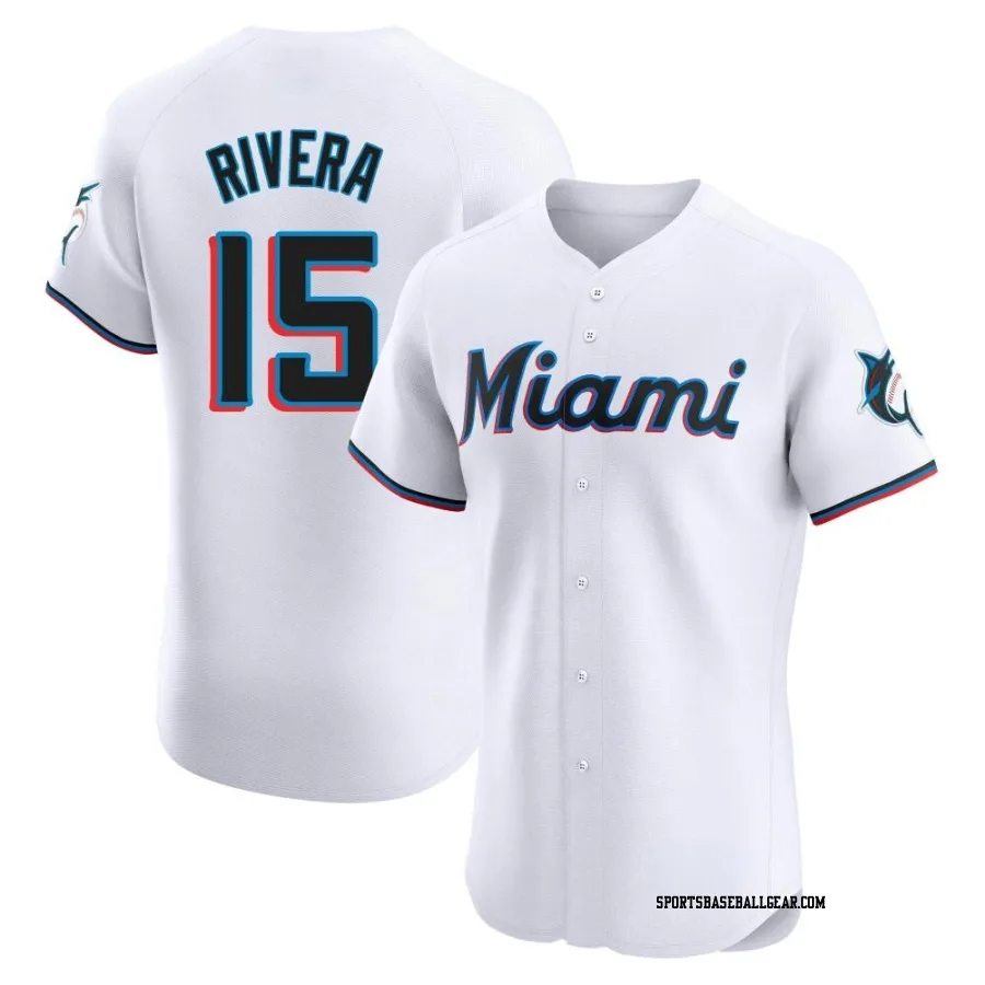 Emmanuel Rivera Men's Miami Marlins White Elite Home Jersey