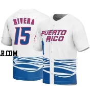 Emmanuel Rivera Men's Puerto Rico Baseball White Replica 2023 World Baseball Classic Jersey