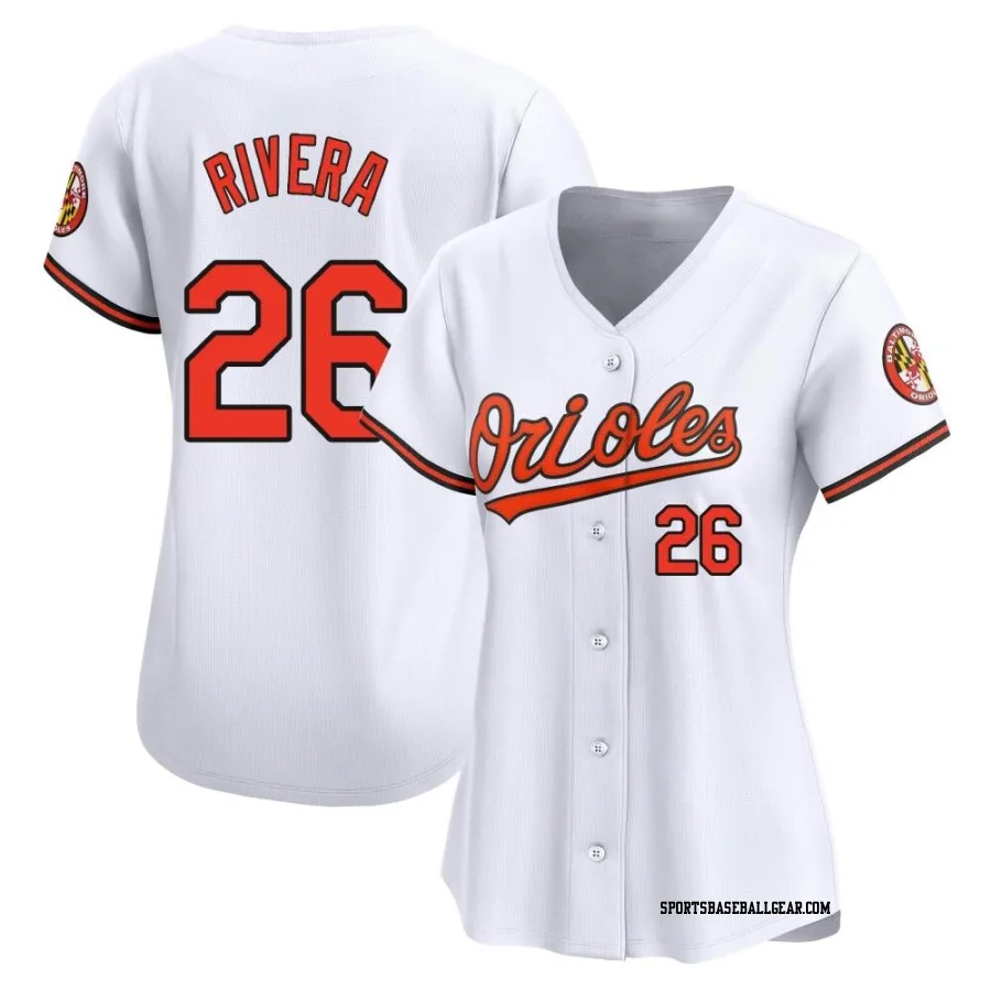 Emmanuel Rivera Women's Baltimore Orioles White Limited Home Jersey