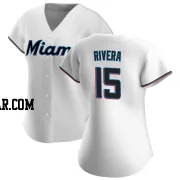 Emmanuel Rivera Women's Miami Marlins White Authentic Home Jersey