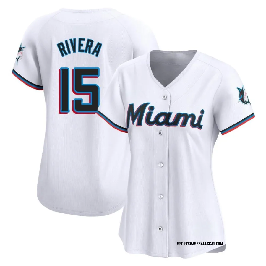 Emmanuel Rivera Women's Miami Marlins White Limited Home Jersey