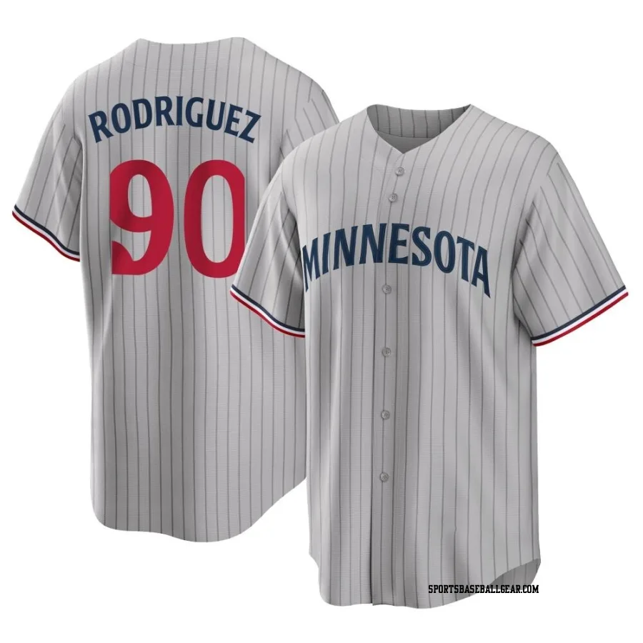 Emmanuel Rodriguez Men's Minnesota Twins Gray Replica Road Jersey