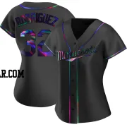Emmanuel Rodriguez Women's Minnesota Twins Black Holographic Replica Alternate Jersey