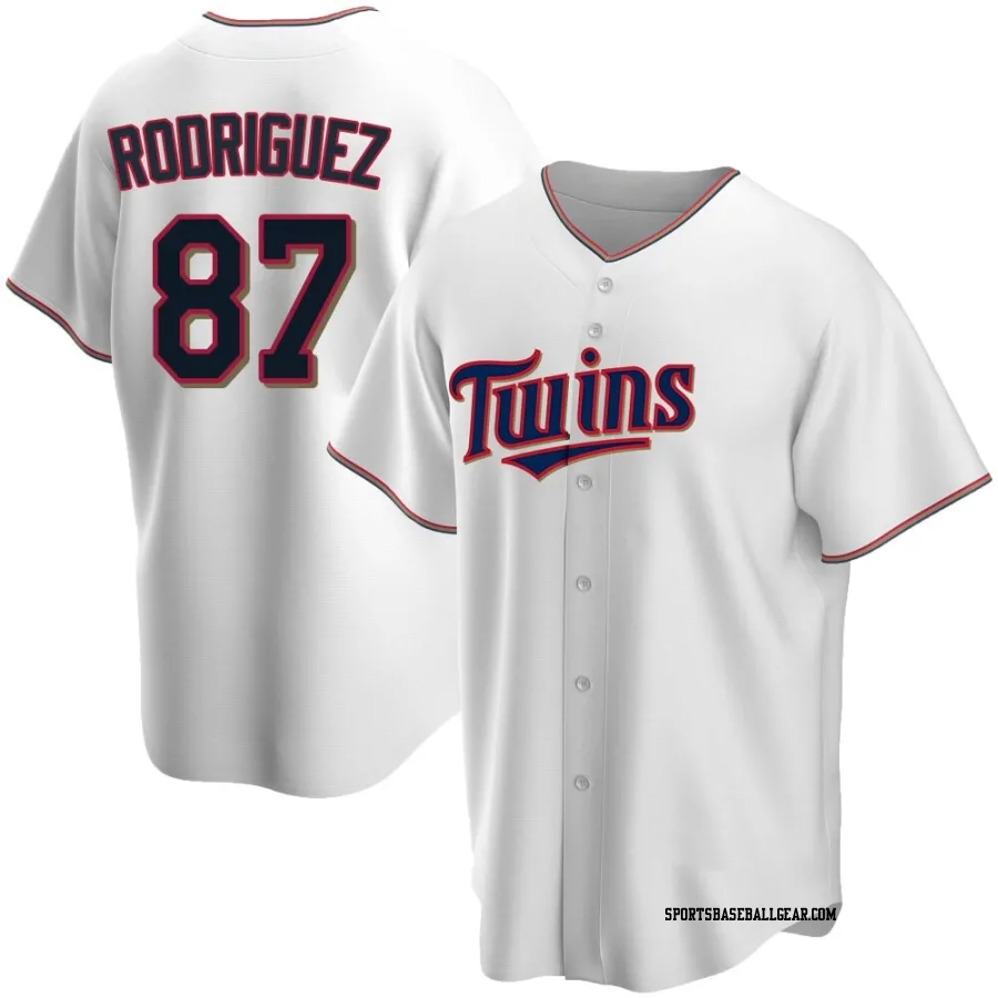 Emmanuel Rodriguez Youth Minnesota Twins White Replica Home Jersey