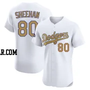 Emmet Sheehan Men's Los Angeles Dodgers Gold Elite White 2025 Collection Jersey