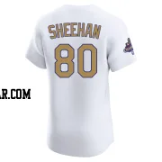 Emmet Sheehan Men's Los Angeles Dodgers Gold Elite White 2025 Collection Jersey