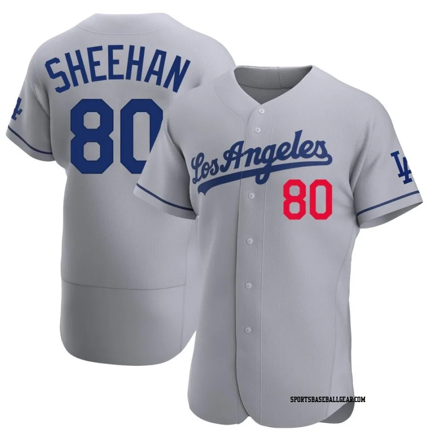Emmet Sheehan Men's Los Angeles Dodgers Gray Authentic Away Jersey