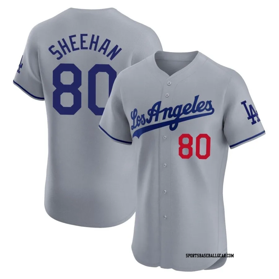 Emmet Sheehan Men's Los Angeles Dodgers Gray Elite Road Jersey