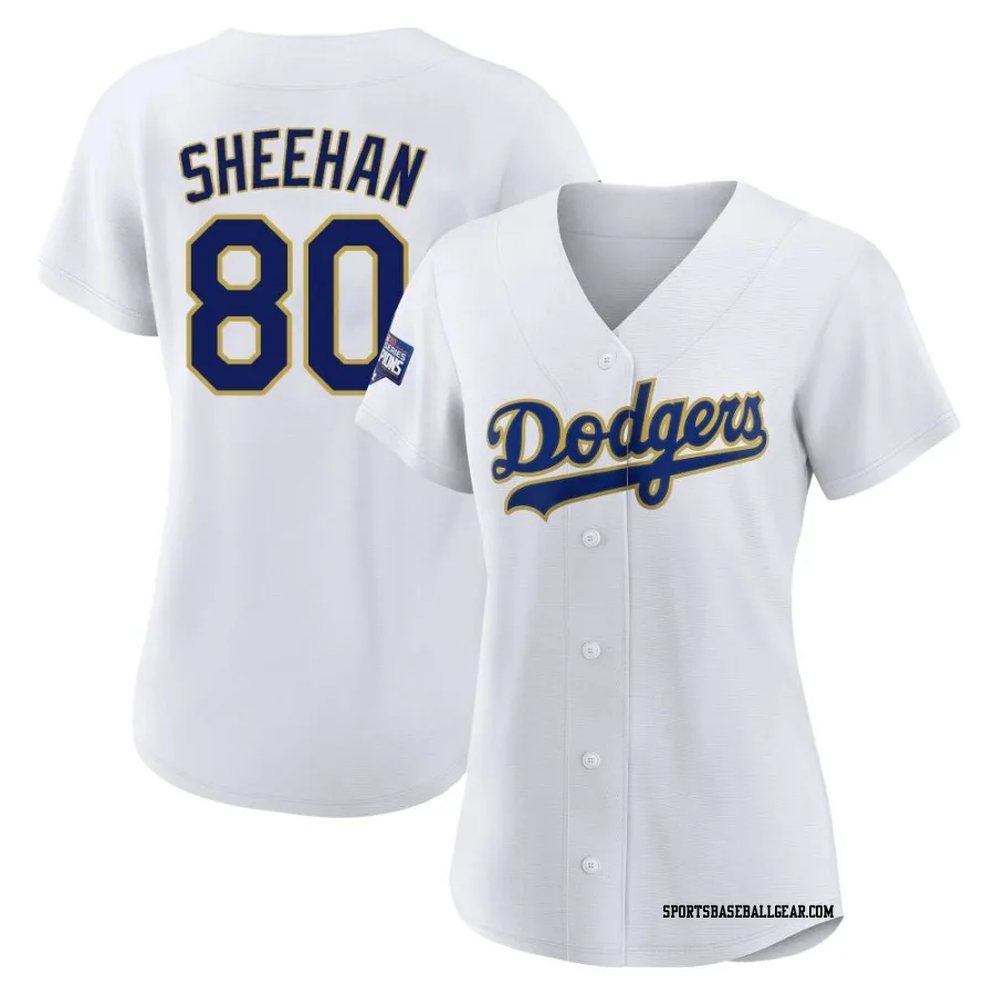 Emmet Sheehan Women's Los Angeles Dodgers White/Gold Authentic 2021 Gold Program Player Jersey