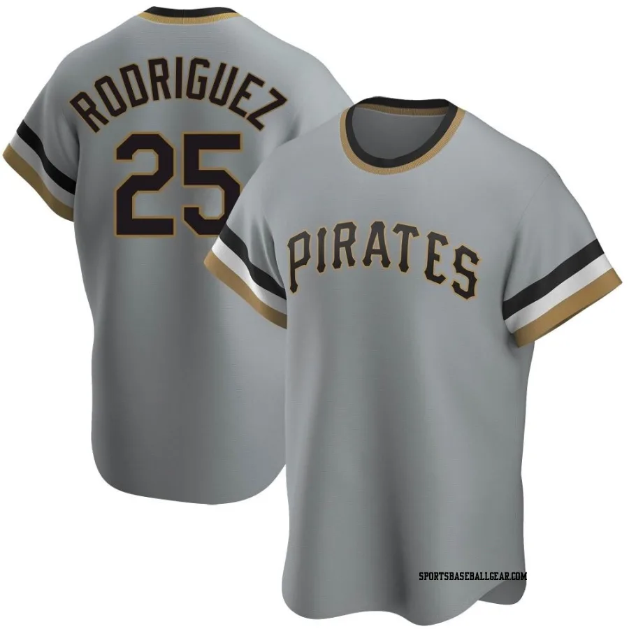 Endy Rodriguez Youth Pittsburgh Pirates Gray Replica Road Cooperstown Collection Jersey