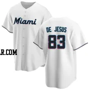 Enmanuel De Jesus Men's Miami Marlins White Replica Home Jersey