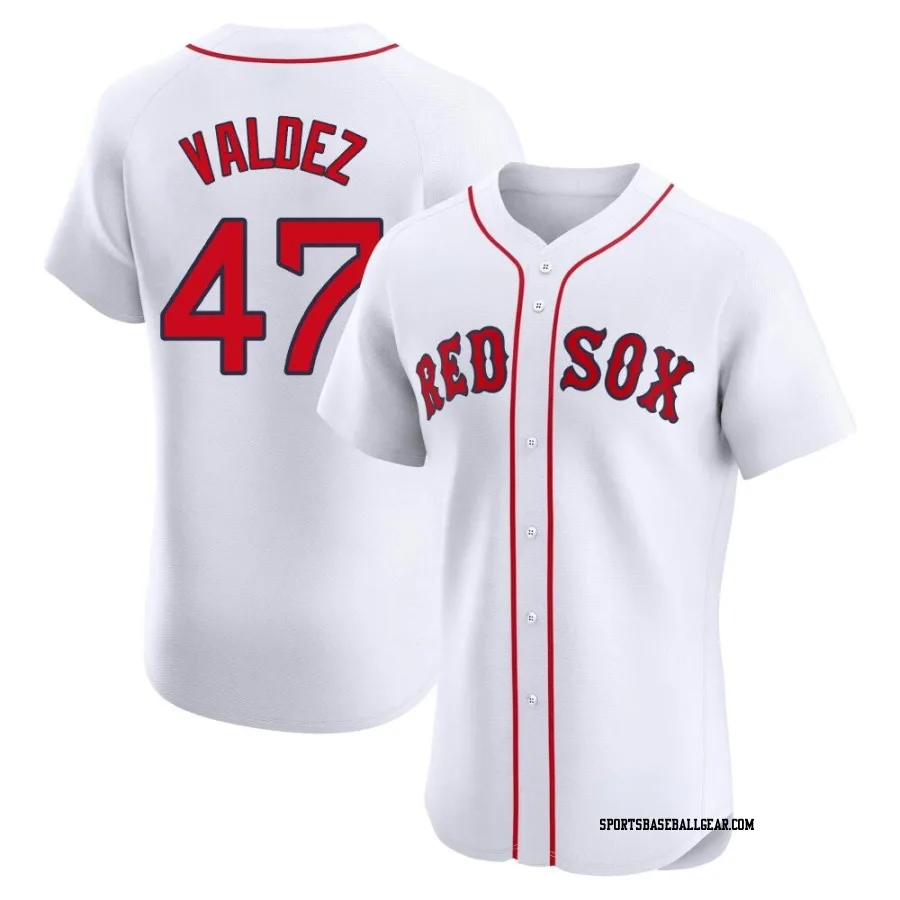Enmanuel Valdez Men's Boston Red Sox White Elite Home Jersey