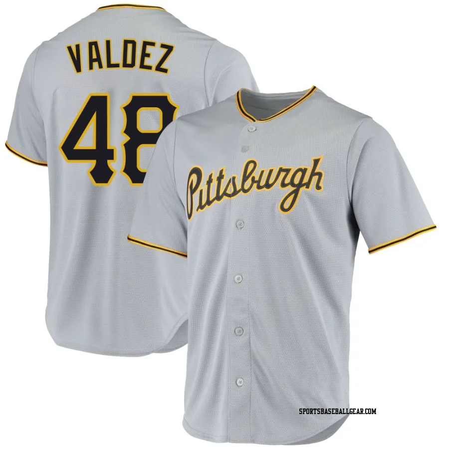 Enmanuel Valdez Men's Pittsburgh Pirates Gray Replica Road Jersey