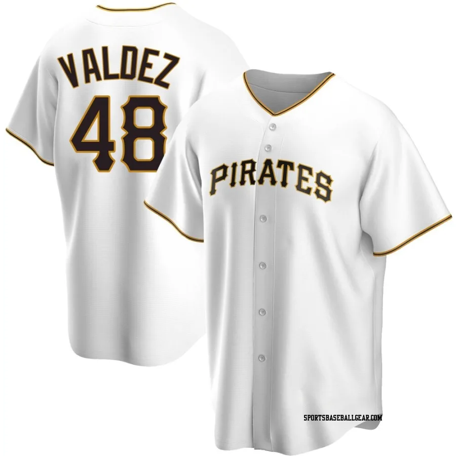 Enmanuel Valdez Men's Pittsburgh Pirates White Replica Home Jersey