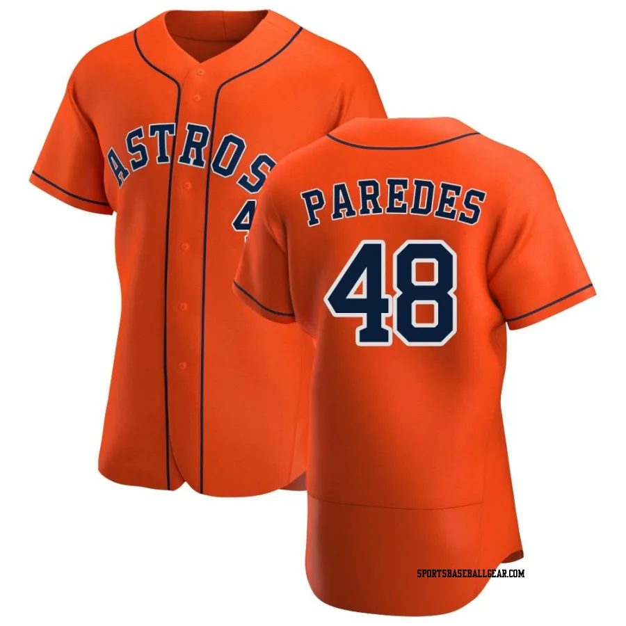 Enoli Paredes Men's Houston Astros Orange Authentic Alternate Jersey