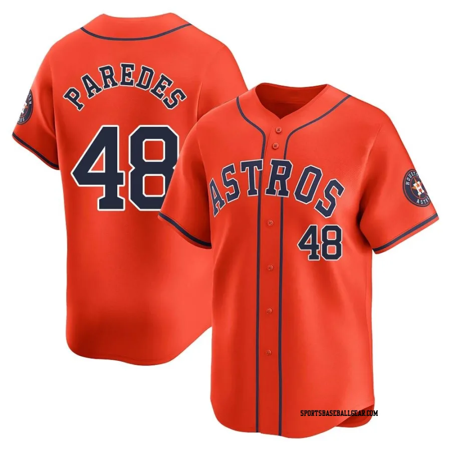 Enoli Paredes Men's Houston Astros Orange Limited Alternate Jersey