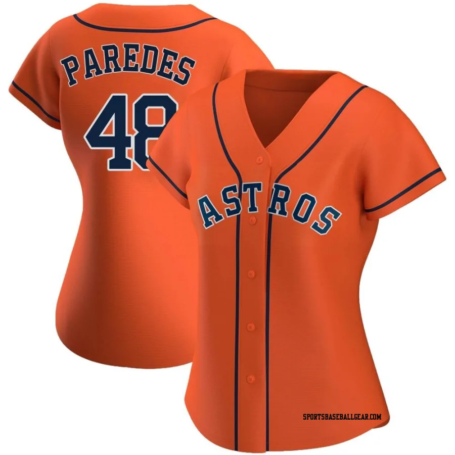 Enoli Paredes Women's Houston Astros Orange Replica Alternate Jersey