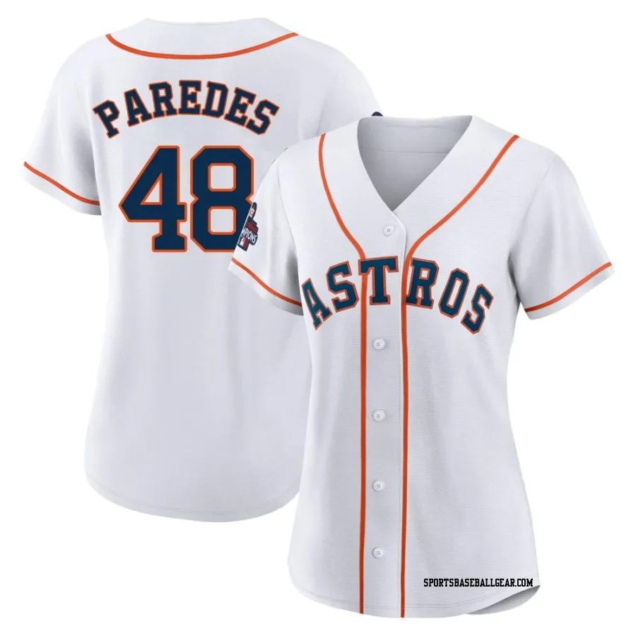 Enoli Paredes Women's Houston Astros White Replica 2022 World Series Champions Home Jersey
