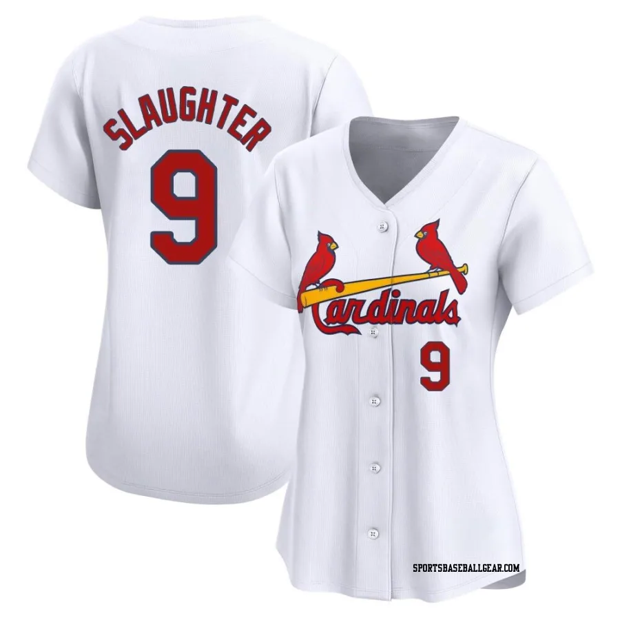 Enos Slaughter Women's St. Louis Cardinals White Limited Home Jersey