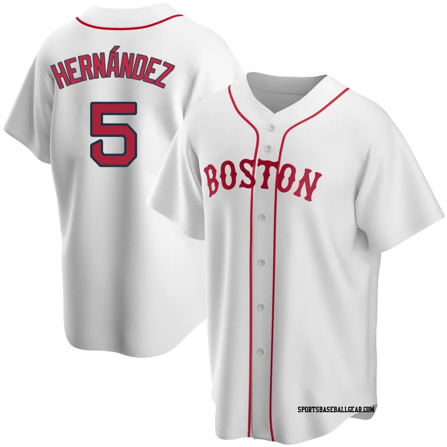 Enrique Hernandez Men's Boston Red Sox White Replica Alternate Jersey