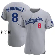 Enrique Hernandez Men's Los Angeles Dodgers Gray Authentic Away Jersey