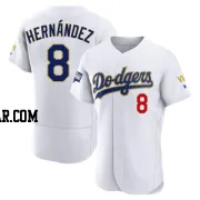 Enrique Hernandez Men's Los Angeles Dodgers White/Gold Authentic 2021 Gold Program Player Jersey