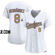 Enrique Hernandez Women's Los Angeles Dodgers Gold Limited White 2025 Collection Jersey