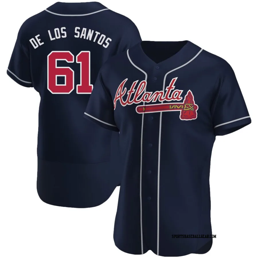 Enyel De Los Santos Men's Atlanta Braves Navy Authentic Alternate Jersey