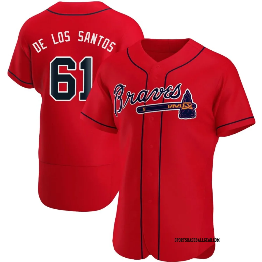 Enyel De Los Santos Men's Atlanta Braves Red Authentic Alternate Jersey
