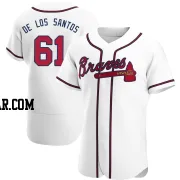 Enyel De Los Santos Men's Atlanta Braves White Authentic Home Jersey