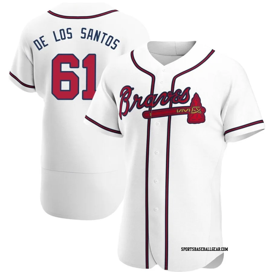 Enyel De Los Santos Men's Atlanta Braves White Authentic Home Jersey