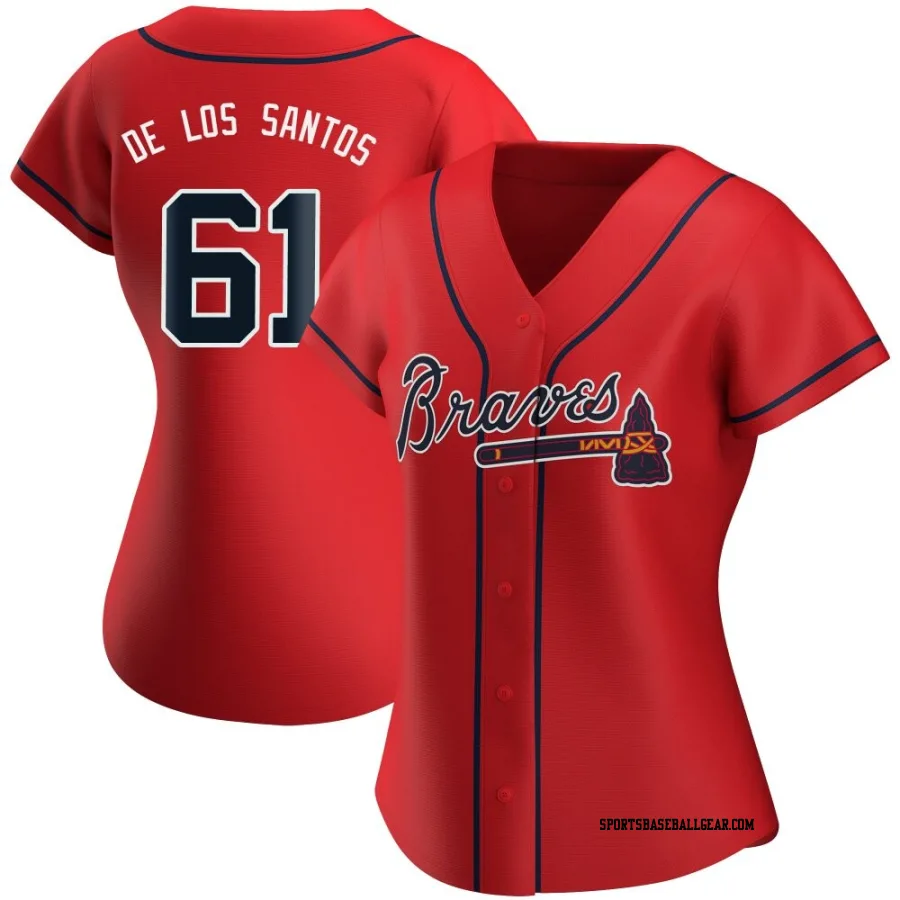 Enyel De Los Santos Women's Atlanta Braves Red Authentic Alternate Jersey