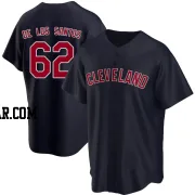 Enyel De Los Santos Youth Cleveland Guardians Navy Replica Alternate Jersey