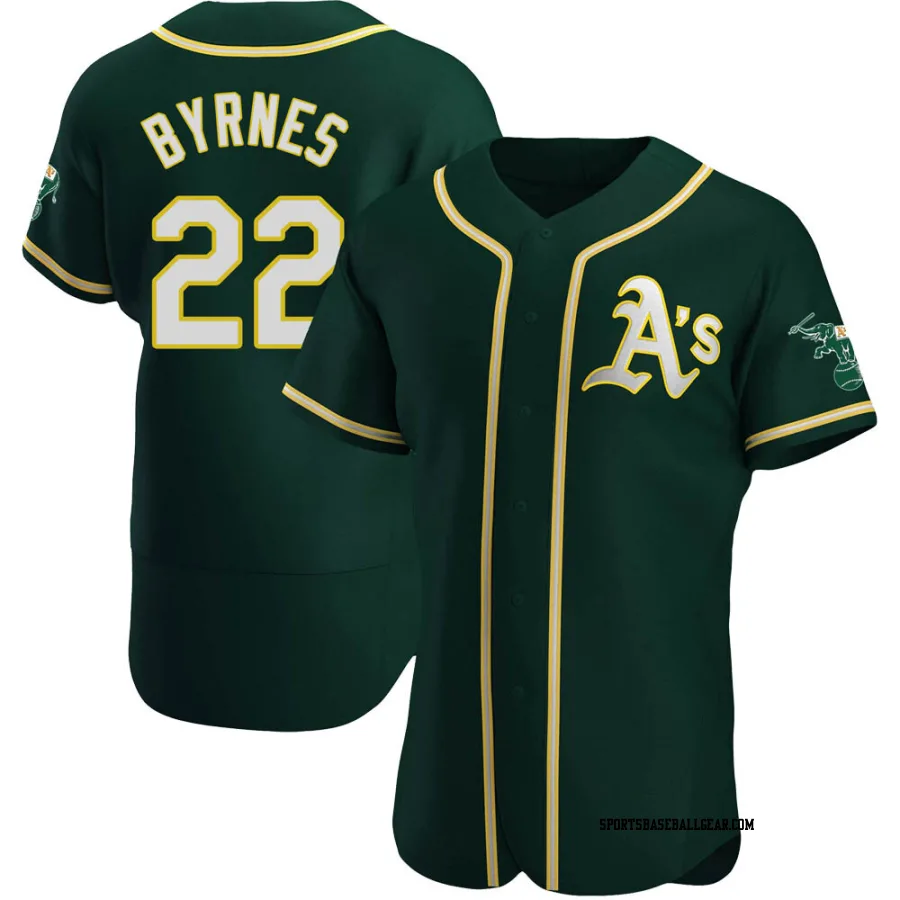 Eric Byrnes Men's Oakland Athletics Green Authentic Alternate Jersey