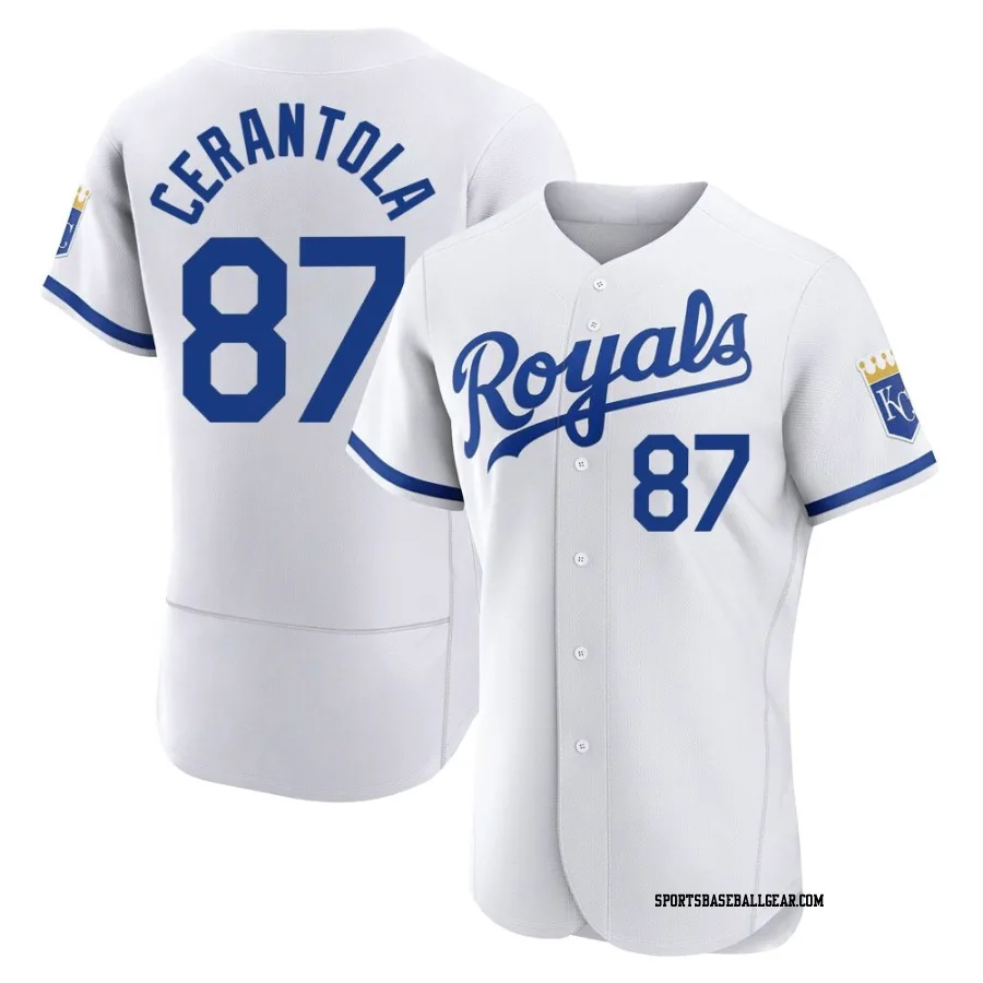 Eric Cerantola Men's Kansas City Royals White Authentic 2022 Home Jersey