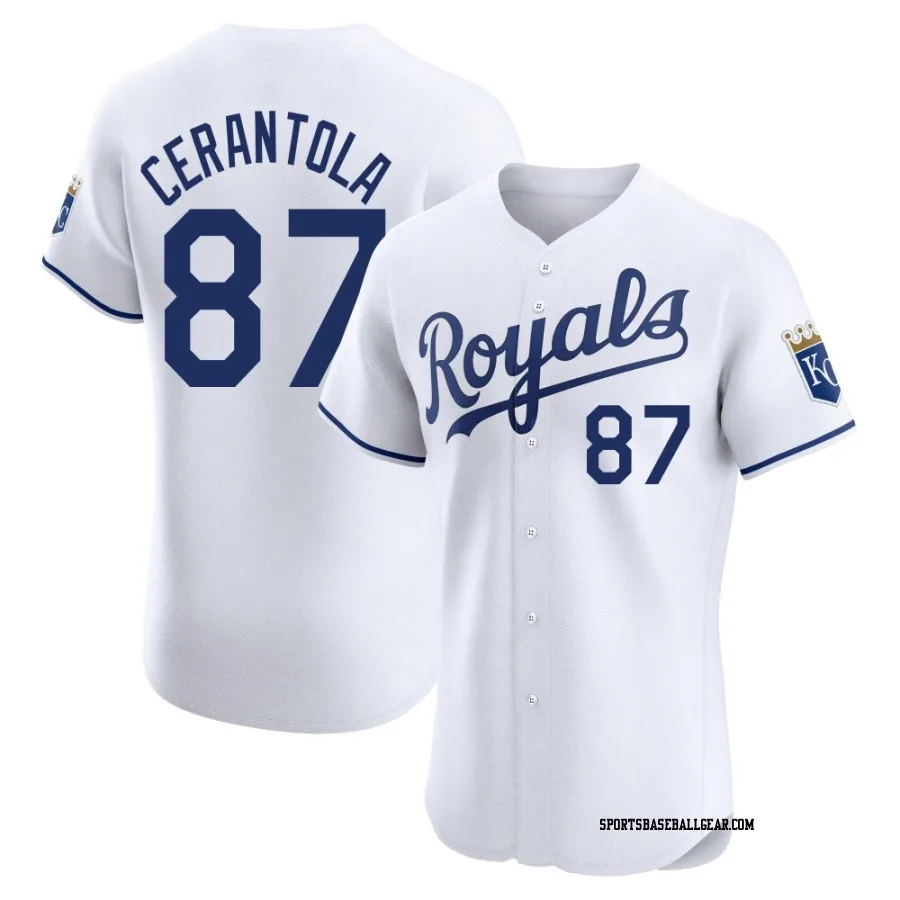 Eric Cerantola Men's Kansas City Royals White Elite Home Jersey