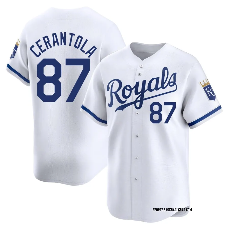 Eric Cerantola Men's Kansas City Royals White Limited Home Jersey