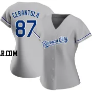 Eric Cerantola Women's Kansas City Royals Gray Authentic Road Jersey