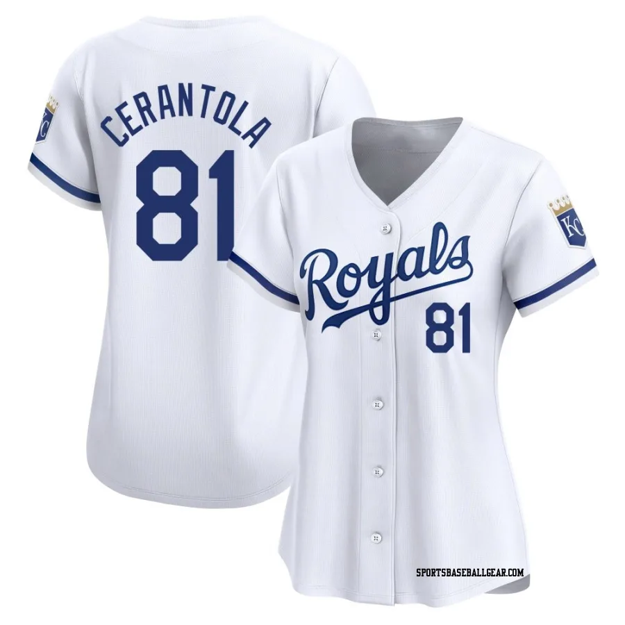 Eric Cerantola Women's Kansas City Royals White Limited Home Jersey